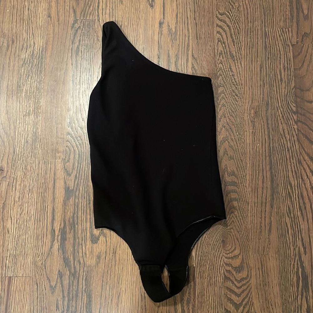 Brandy Melville black one shoulder bodysuit